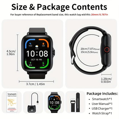 Smart Fitness Watch – Calls, Messages & Health Tracking