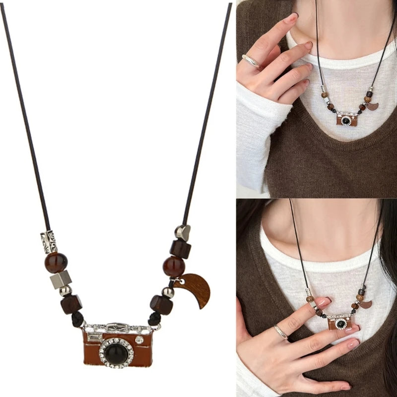Cute 3D Camera Charm Pendant Necklace
