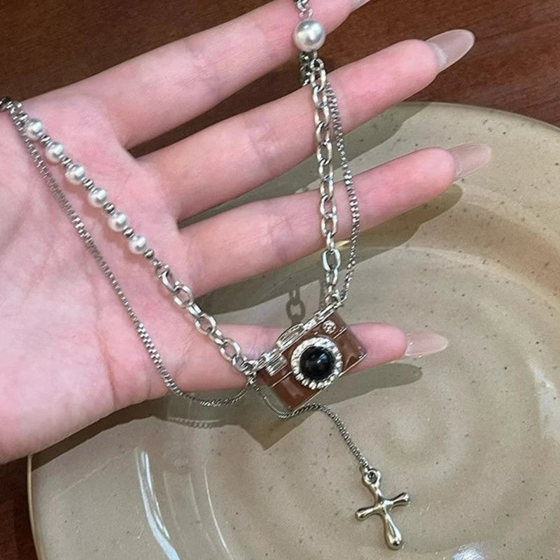 Cute 3D Camera Charm Pendant Necklace