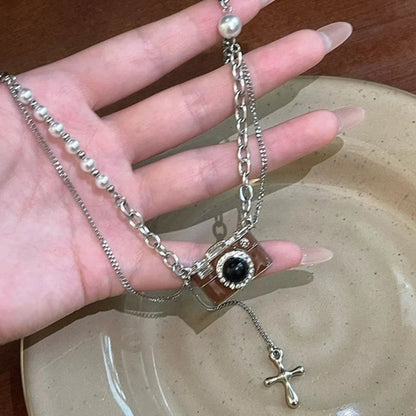 Cute 3D Camera Charm Pendant Necklace