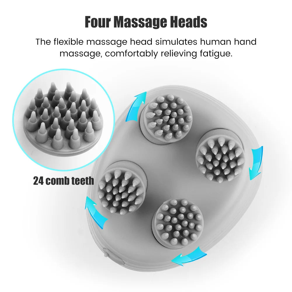 Electric Deep Tissue Massager – Head, Neck, Shoulder & Full Body Vibrating Massage Device for Humans & Pets