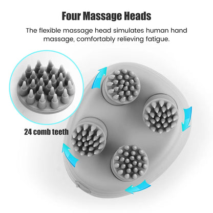Electric Deep Tissue Massager – Head, Neck, Shoulder & Full Body Vibrating Massage Device for Humans & Pets