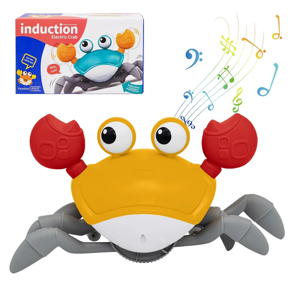 Battery-Powered Dancing Crab Runaway Toy – Interactive Crawling Fun for Babies/Pets