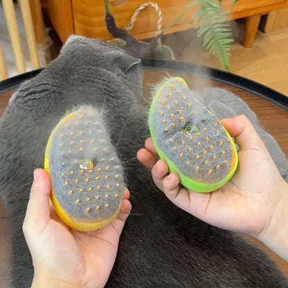 3-in-1 Electric Steamy Dog & Cat Hair Brush – Grooming, Massage & Detangling Tool
