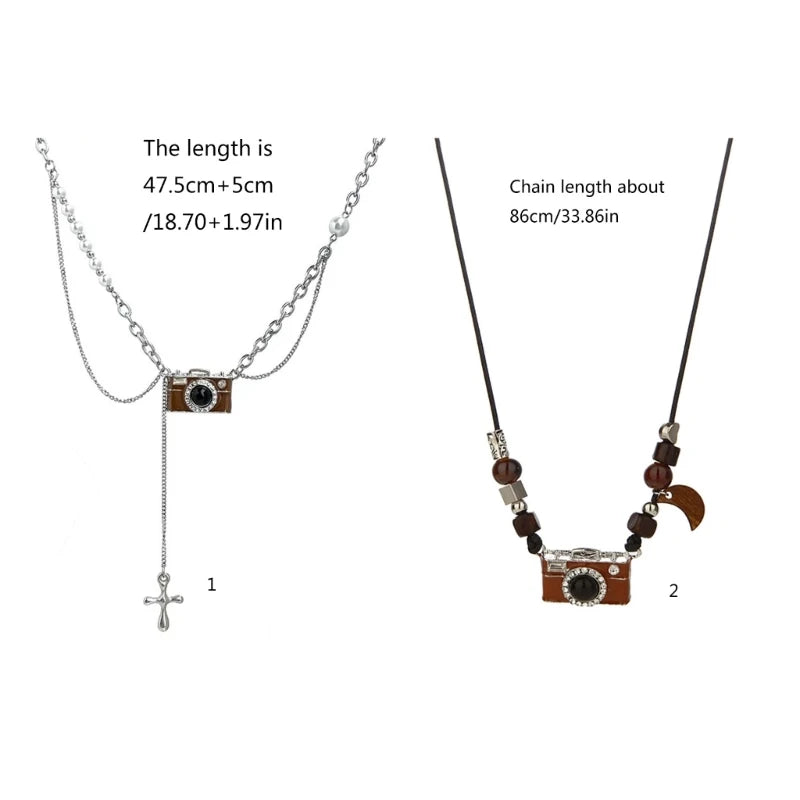 Cute 3D Camera Charm Pendant Necklace