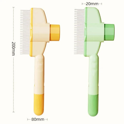 Self-Cleaning Dog & Cat Hair Remover Brush – One-Button Pet Grooming Comb with Massage