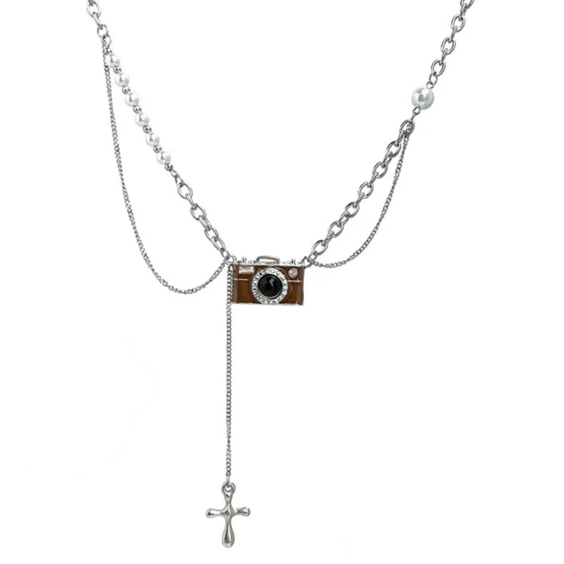 Cute 3D Camera Charm Pendant Necklace