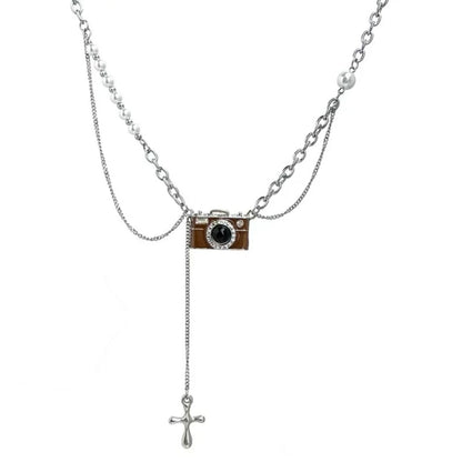 Cute 3D Camera Charm Pendant Necklace