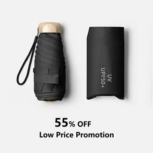 Mini Travel Umbrella – Sun & Rain Protection, Pocket Size