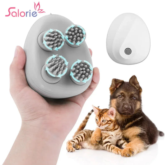 Electric Deep Tissue Massager – Head, Neck, Shoulder & Full Body Vibrating Massage Device for Humans & Pets