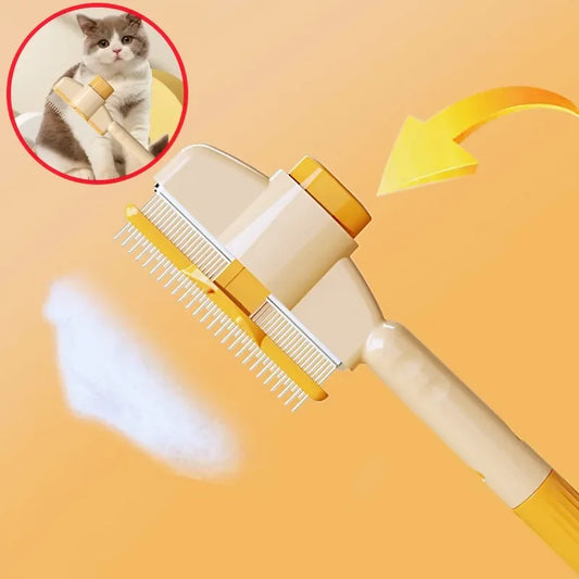 Self-Cleaning Dog & Cat Hair Remover Brush – One-Button Pet Grooming Comb with Massage