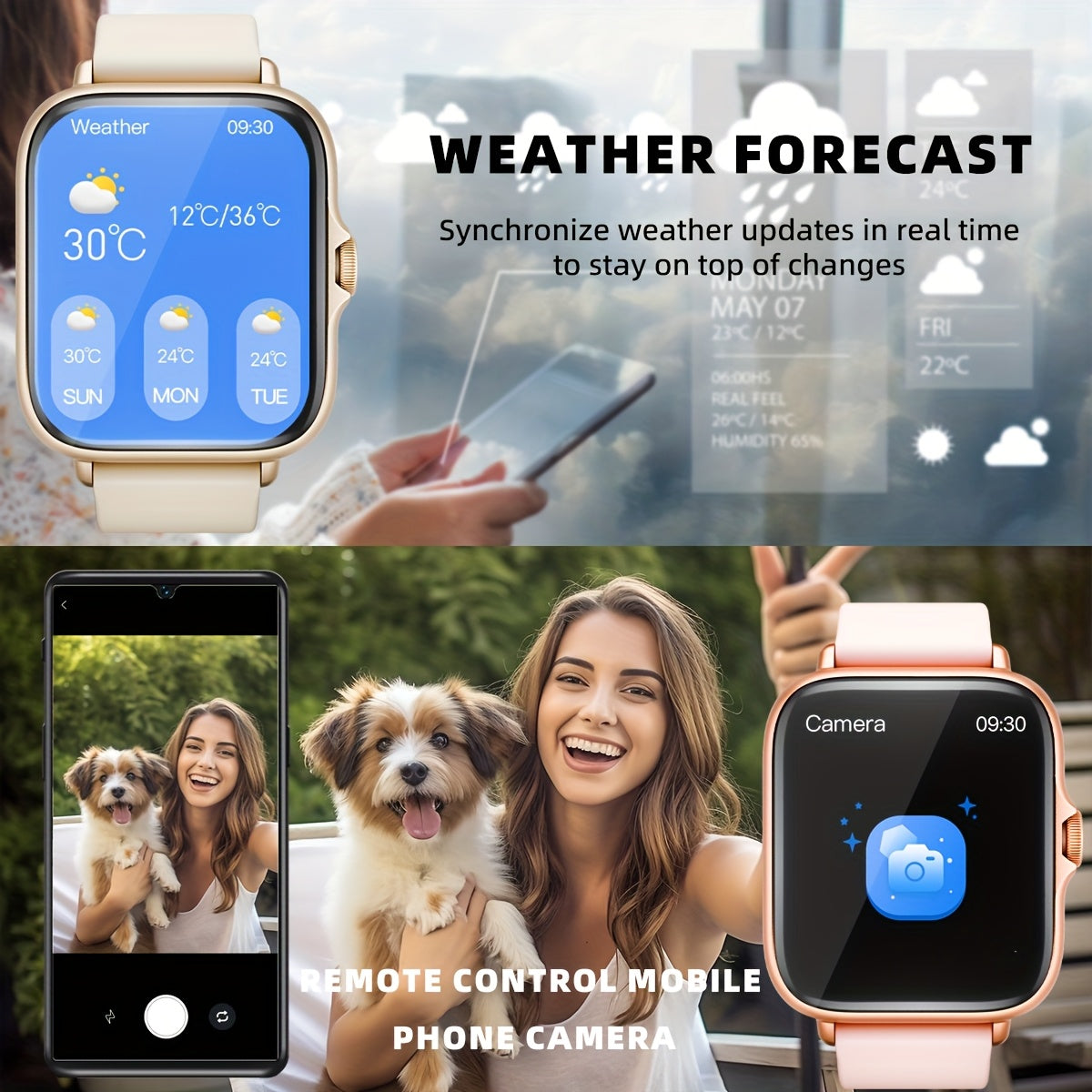 Smart Fitness Watch – Calls, Messages & Health Tracking