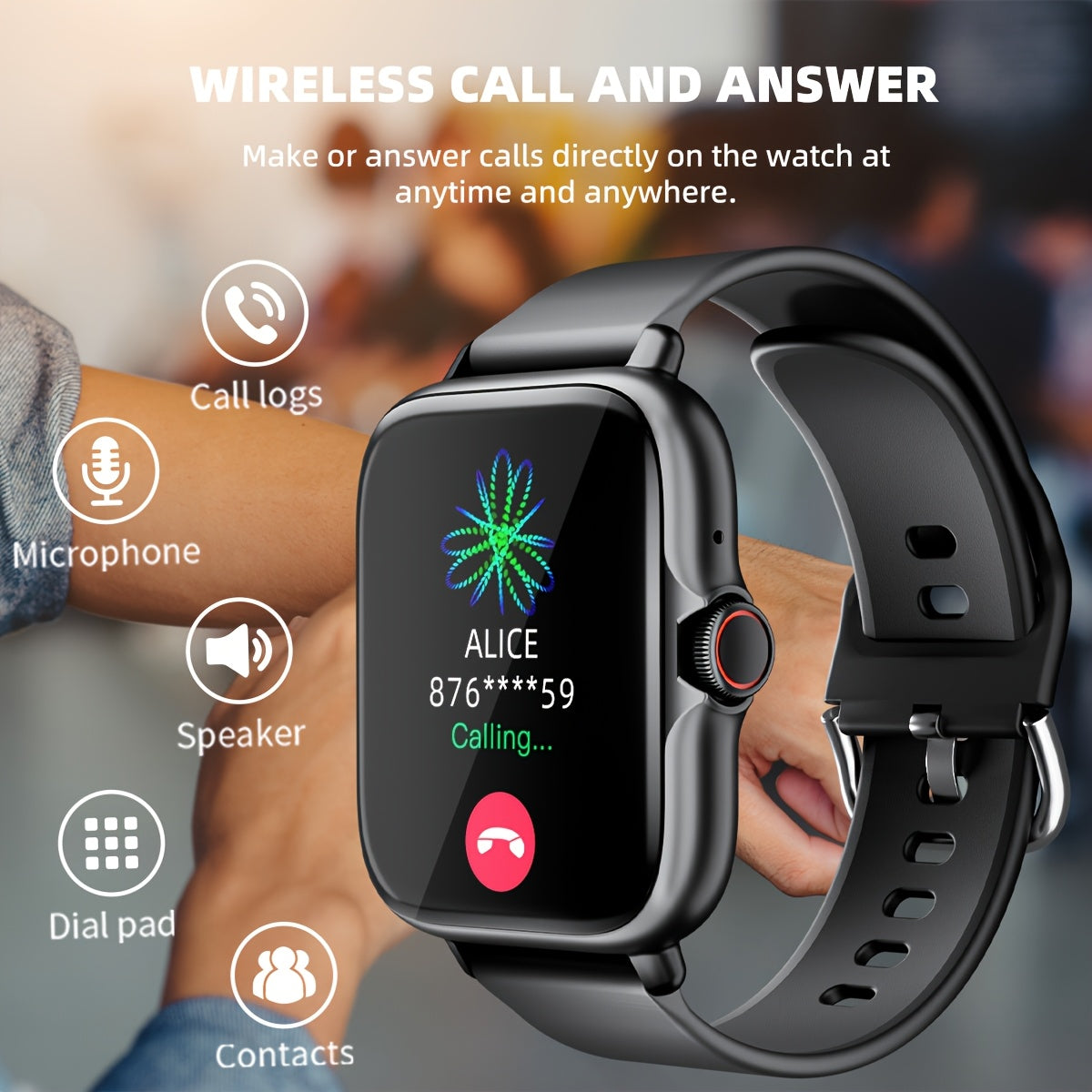Smart Fitness Watch – Calls, Messages & Health Tracking